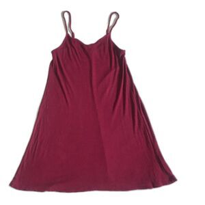 American Eagle Dress spaghetti strap burgundy red sz XS soft flowy viscose knit